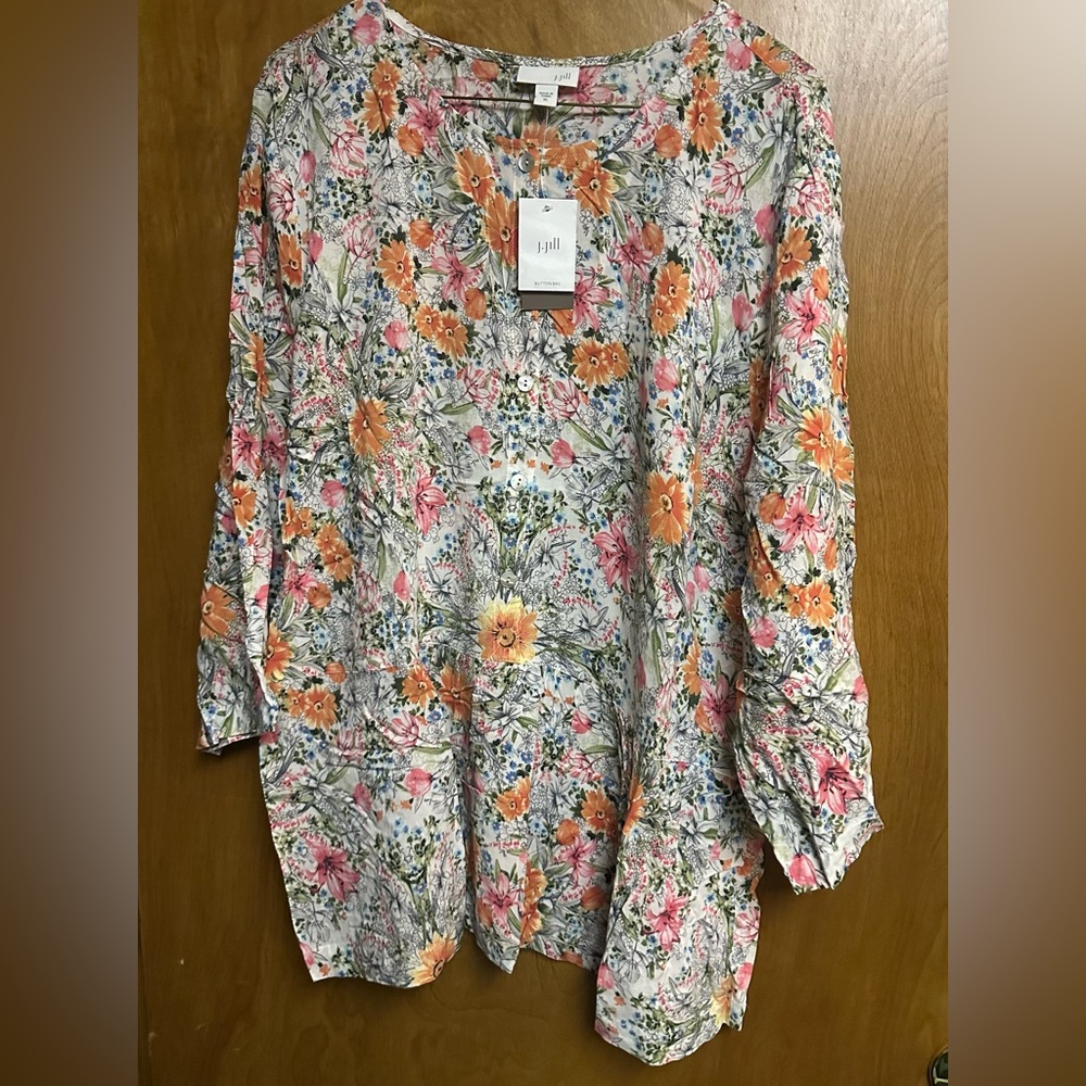 J. Jill Floral Blouse NWT